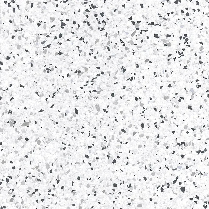 White and Black Terrazzo Square Porcelain Tile | Tile Club