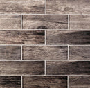11.8" x 11.8" Wooden Glass Subway Mosaic Tile for bathroom for kitchen backsplash