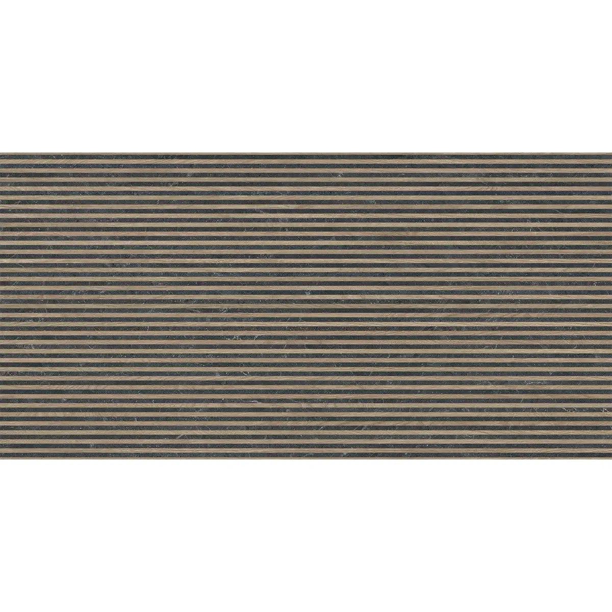 Japandi Contrast Black Slat Wall Tile | Tile Club