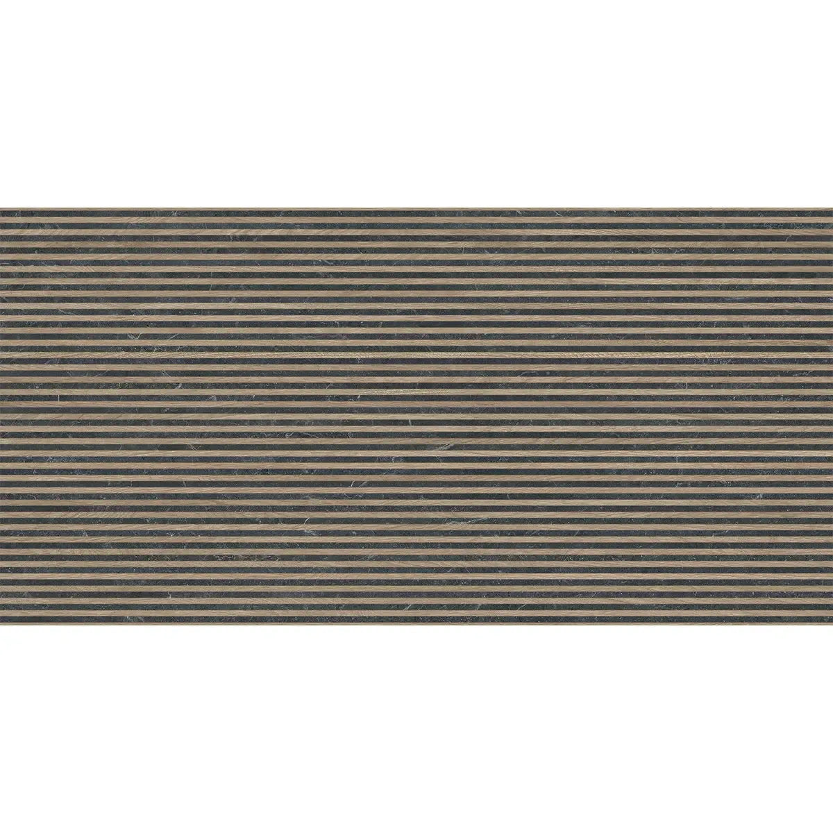 Japandi Contrast Black Slat Wall Tile Sample