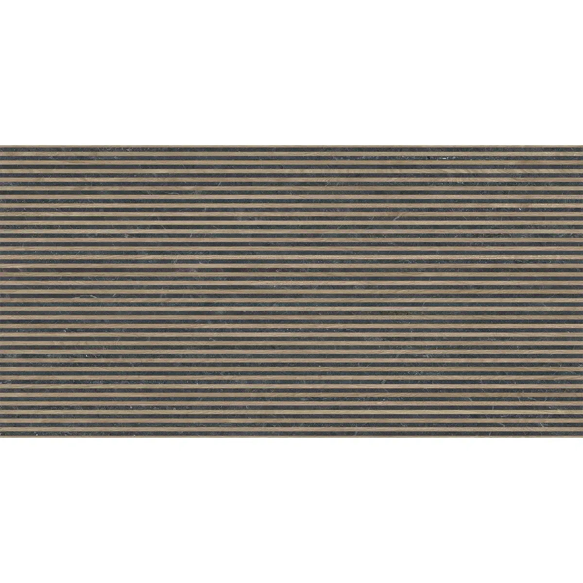 Japandi Contrast Black Slat Wall Tile | Tile Club