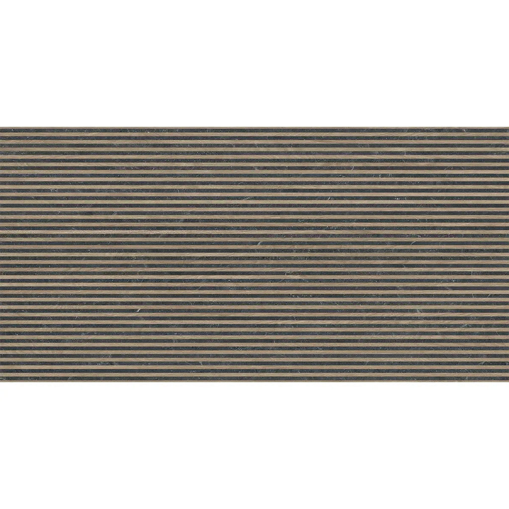 Japandi Contrast Black Slat Wall Tile | Tile Club