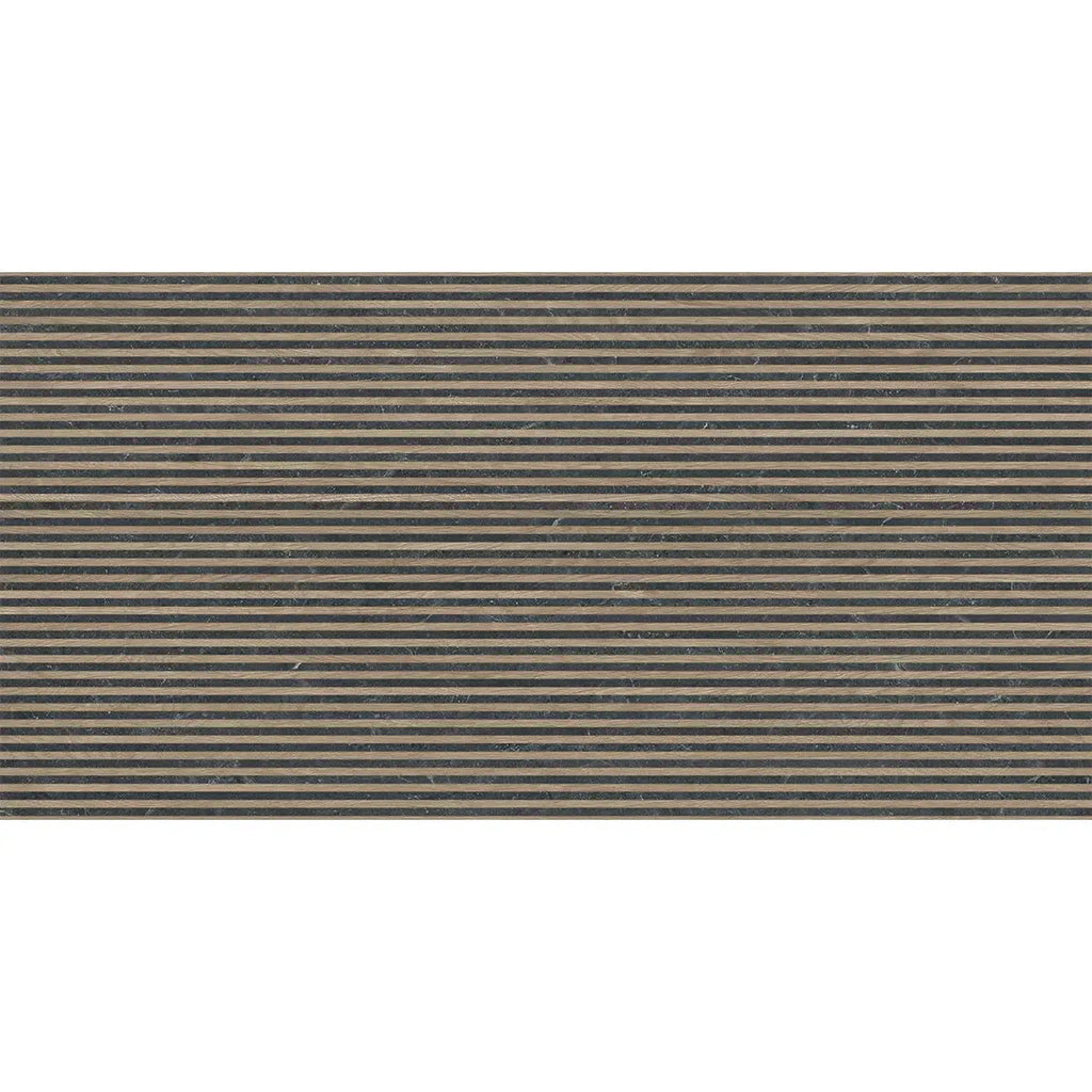 Japandi Contrast Black Slat Wall Tile | Tile Club
