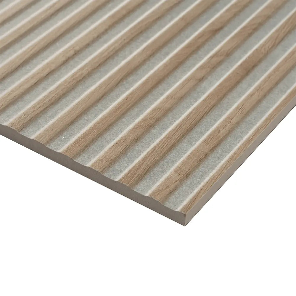 Japandi Contrast Gray Slat Wall Tile | Tile Club