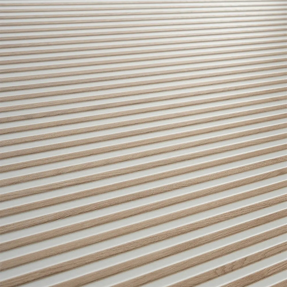 Japandi Contrast White Slat Wall Tile | Tile Club