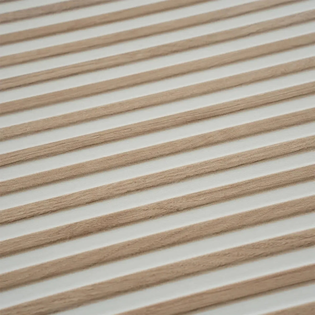 Japandi Contrast White Slat Wall Tile | Tile Club