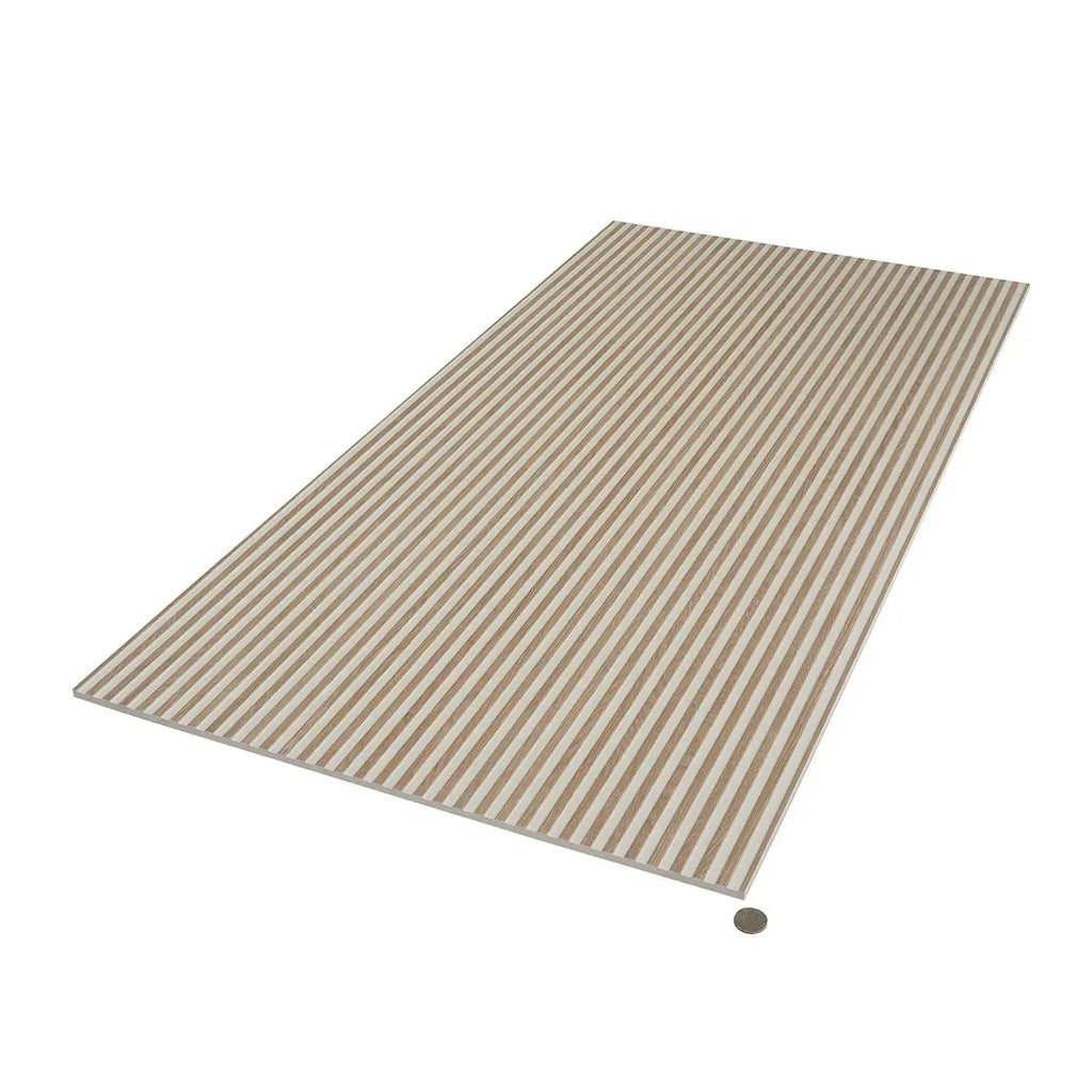 Japandi Contrast White Slat Wall Tile | Tile Club