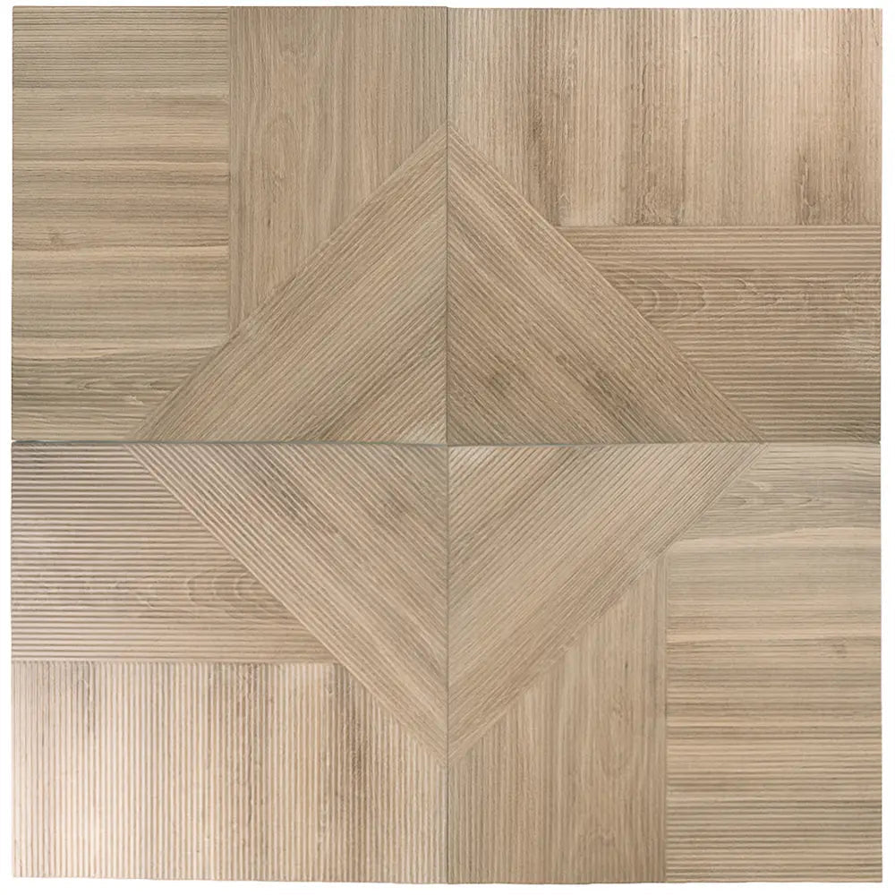 Japandi Geometric Wood Accent Wall Tile | Tile Club