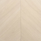 Japandi White Geometric Parquet Wood-Look Tile Flooring | Tile Club