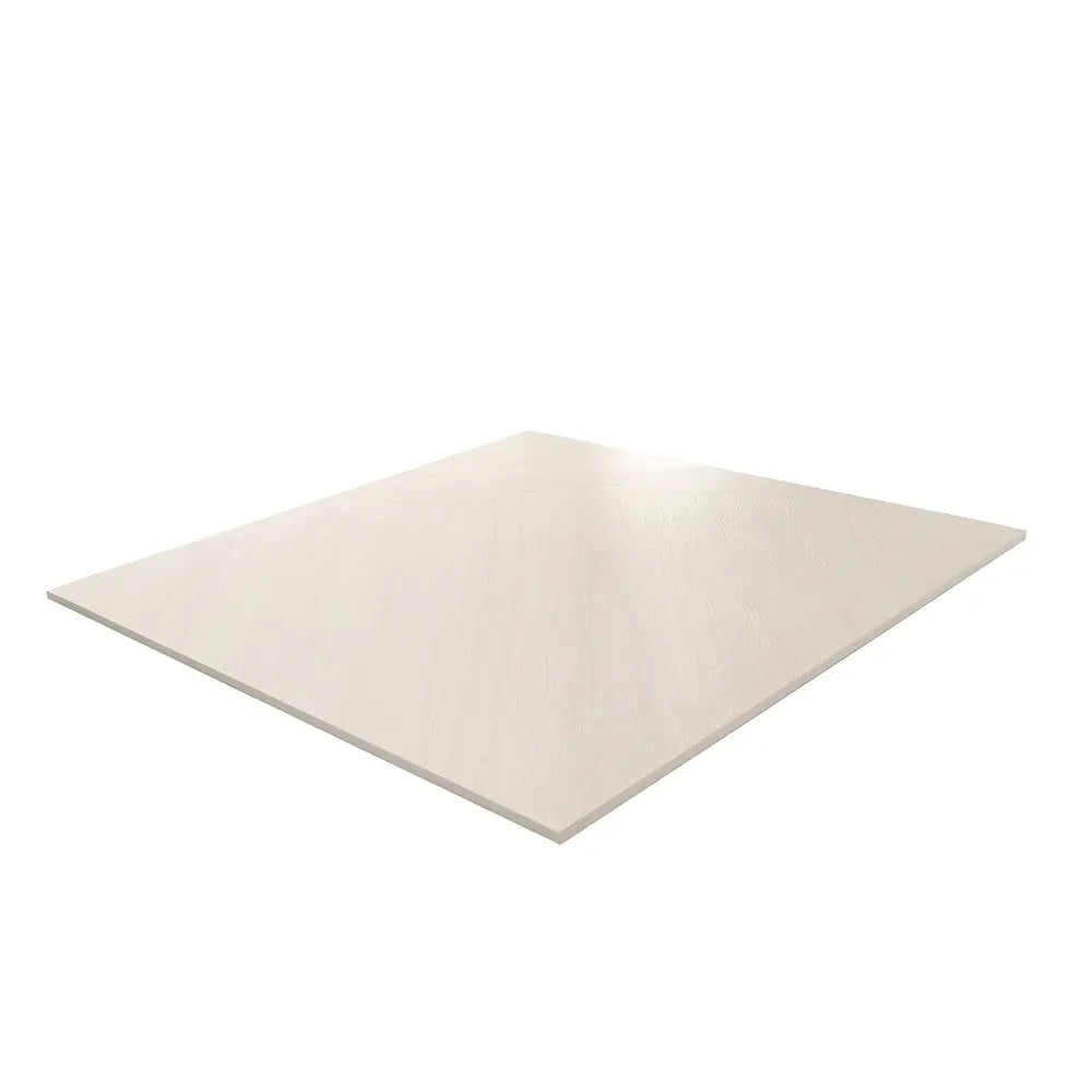 Japandi White Geometric Parquet Wood-Look Tile Flooring | Tile Club
