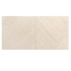 Japandi White Geometric Parquet Wood-Look Tile Flooring | Tile Club