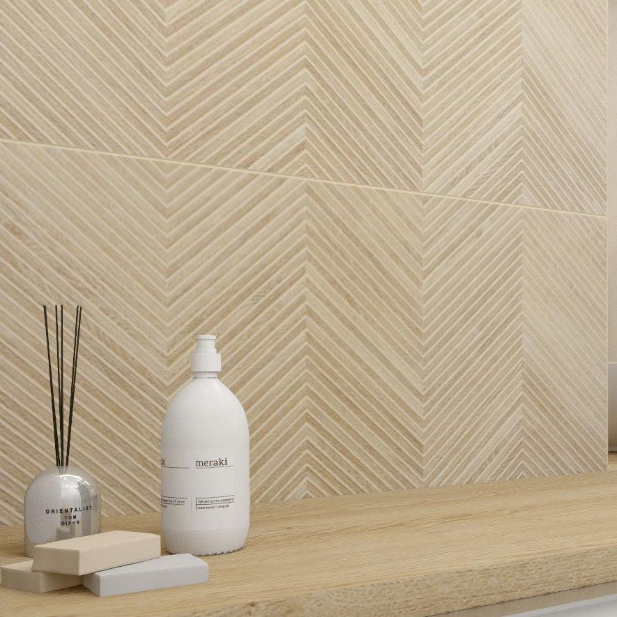 Japandi Ziggi Maple Wall Tile | Tile Club
