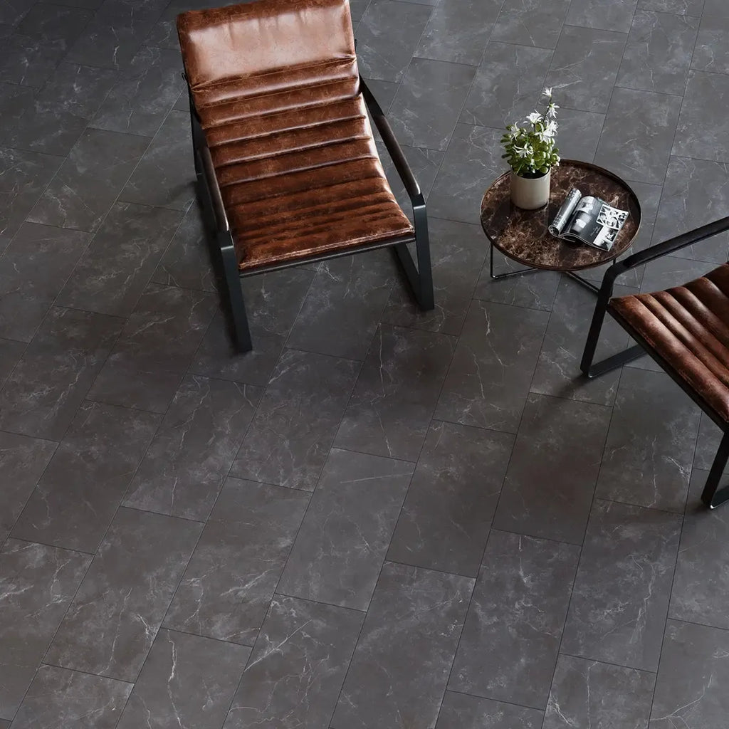 Acadia Black Porcelain Tile 12x24 | Tile Club