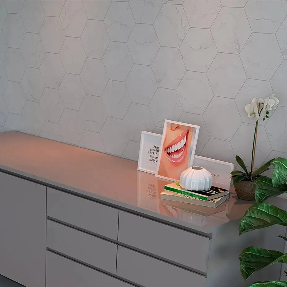 Acadia White Hexagon Tile | Tile Club