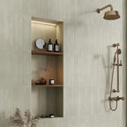 Alata Agave Porcelain Subway Tile 2x16 Modern Shower