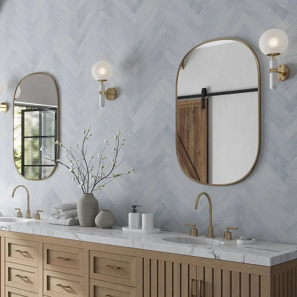 Alata Blue Porcelain Subway Tile 2x16 | Tile Club