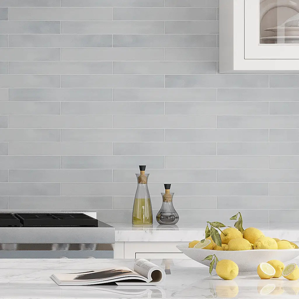 Alata Blue Porcelain Subway Tile 2x16 | Tile Club