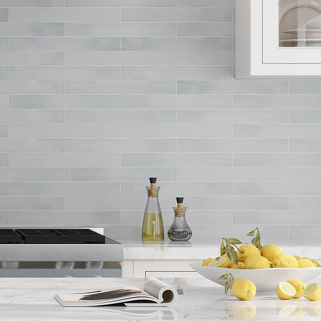 Alata Blue Porcelain Subway Tile 2x16 | Tile Club