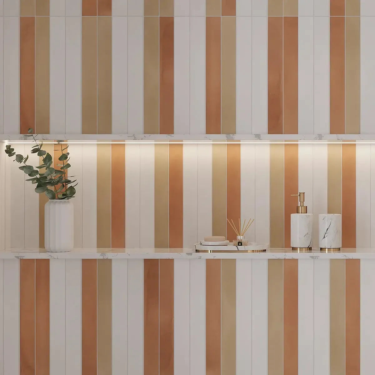 Alata White Porcelain Subway Tile 2x16 | Tile Club