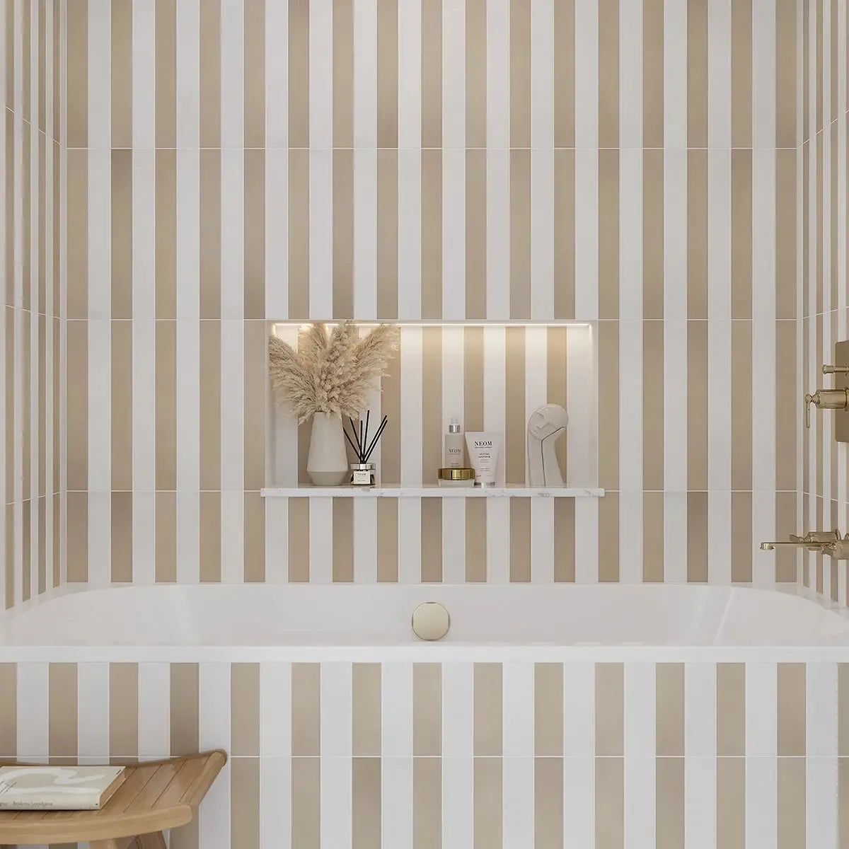 Alata White Porcelain Subway Tile 2x16 | Tile Club