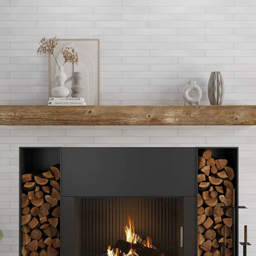 Alata White Porcelain Subway Tile 2x16 | Tile Club