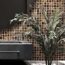 Amber Shimmer Mixed Squares Glass Pool Tile | Tile Club