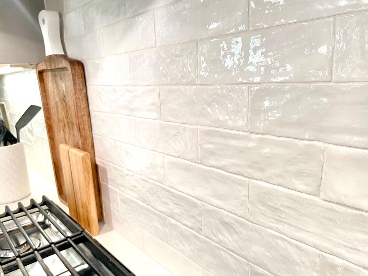 Glossy White Glazed Ceramic Kitchen Tile