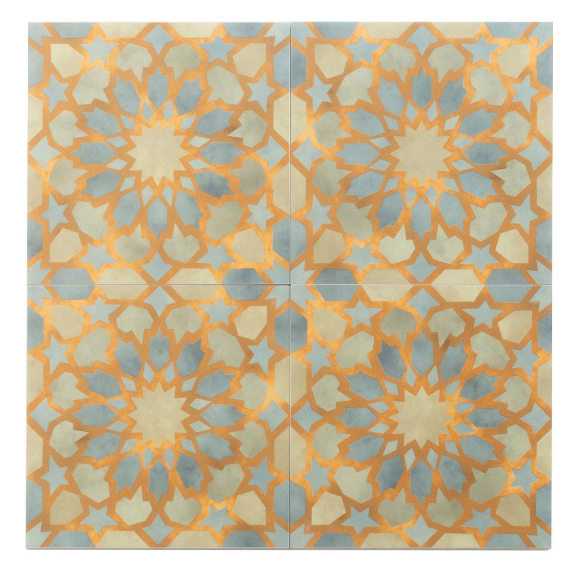 Amira Green Patterned Porcelain Tile