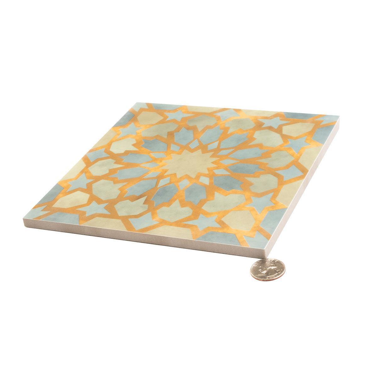 Amira Green Patterned Porcelain Tile | Tile Club