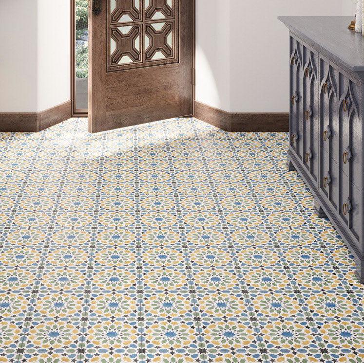 Amira Multicolor Patterned Porcelain Tile | Tile Club