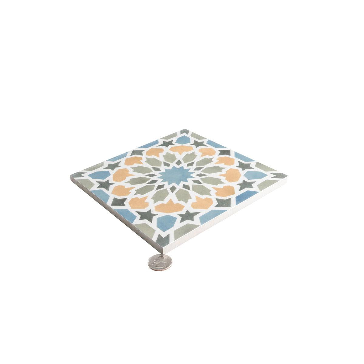 Amira Multicolor Patterned Porcelain Tile