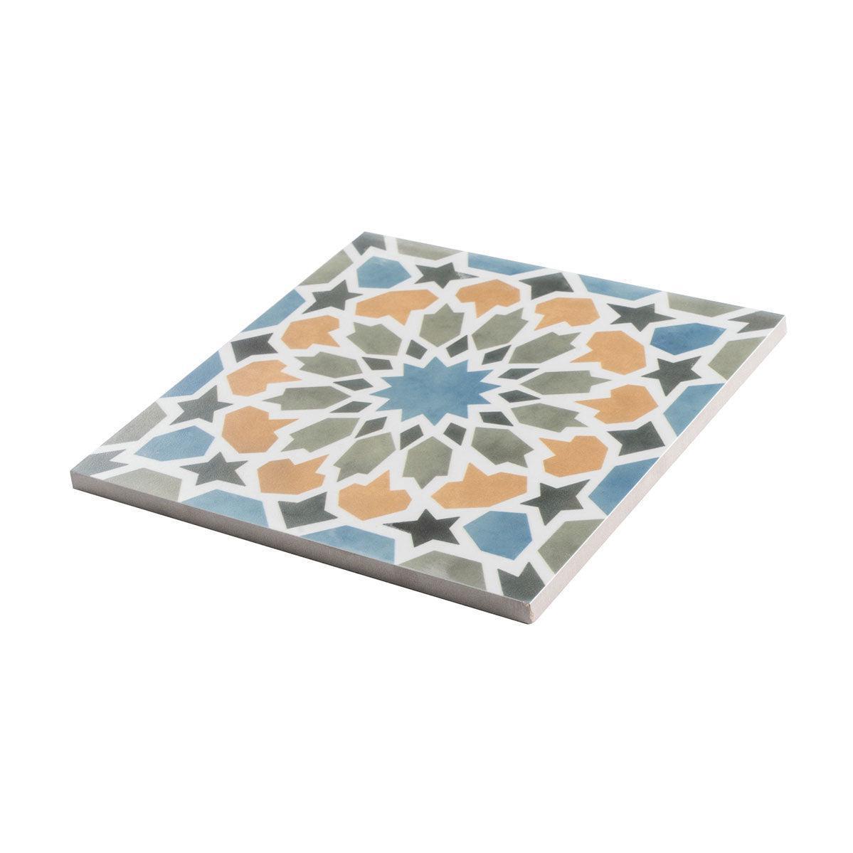 Amira Multicolor Patterned Porcelain Tile | Tile Club