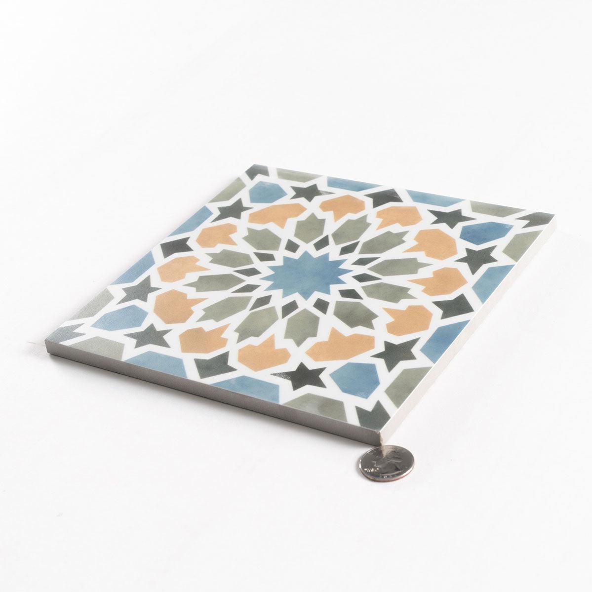 Amira Multicolor Patterned Porcelain Tile | Tile Club