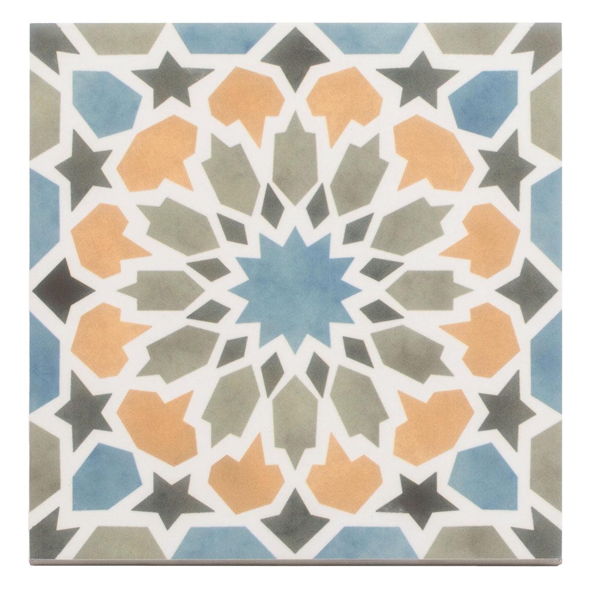 Amira Multicolor Patterned Porcelain Tile