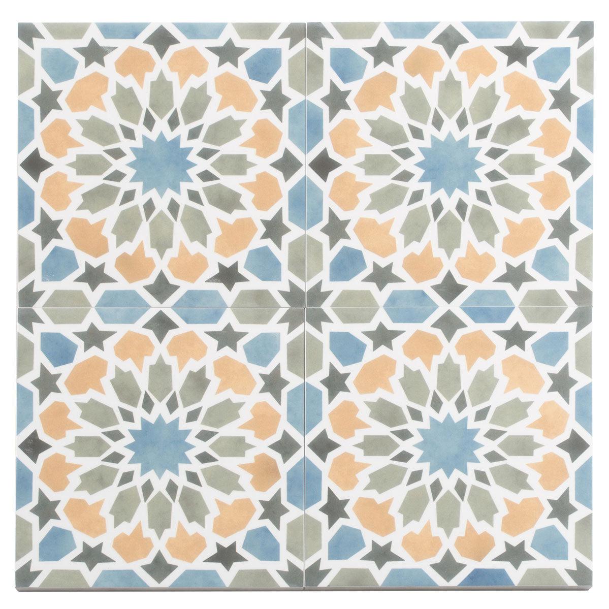 Amira Multicolor Patterned Porcelain Tile