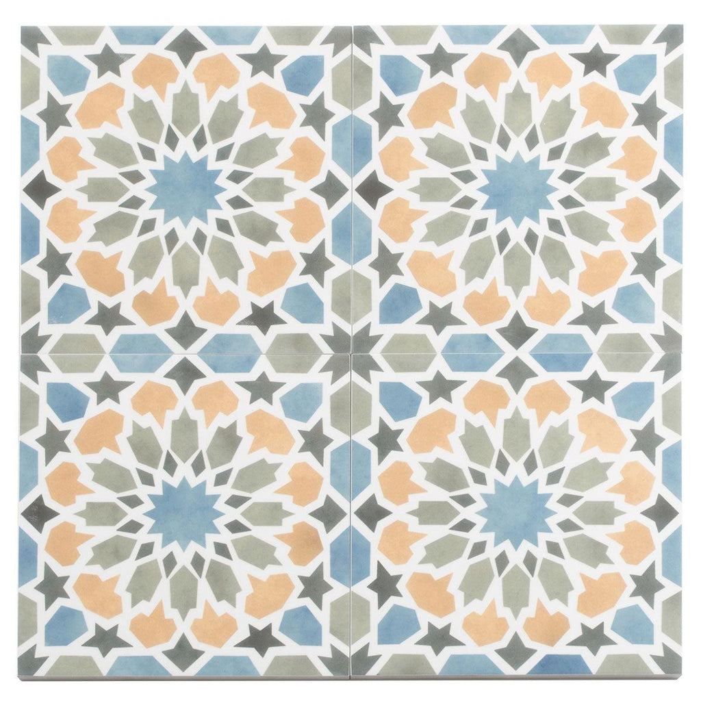 Amira Multicolor Patterned Porcelain Tile | Tile Club