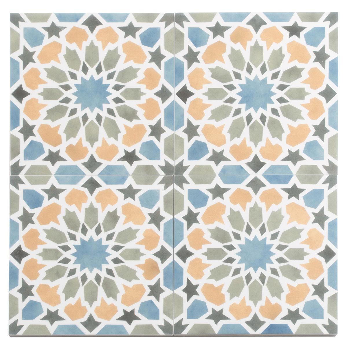 Amira Multicolor Patterned Porcelain Tile | Tile Club