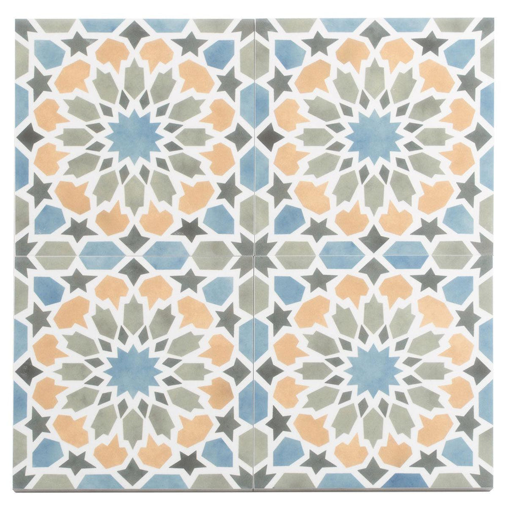 Amira Multicolor Patterned Porcelain Tile | Moroccan Floor and Wall TIle