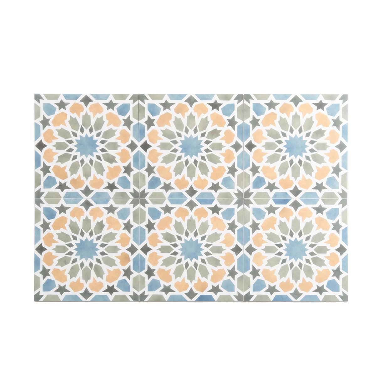 Amira Multicolor Patterned Porcelain Tile