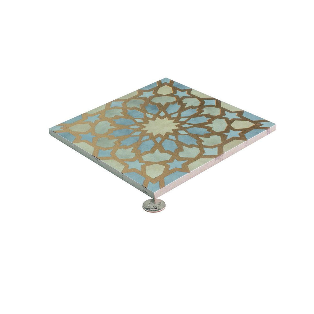 Amira Regal Green and Gold Patterned Porcelain Tile | Tile Club