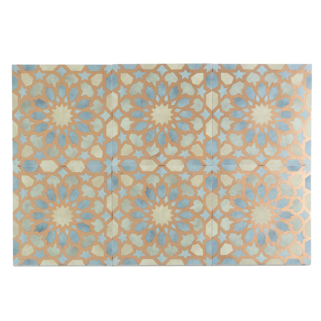 Amira Regal Green and Gold Patterned Porcelain Tile | Tile Club