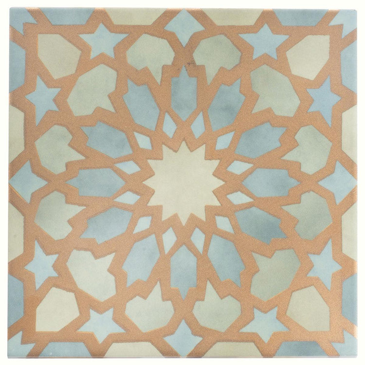 Amira Regal Green and Gold Patterned Porcelain Tile | Tile Club