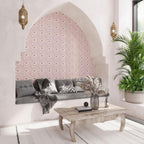 Amira Regal Pink and Gold Patterned Porcelain Tile | Tile Club