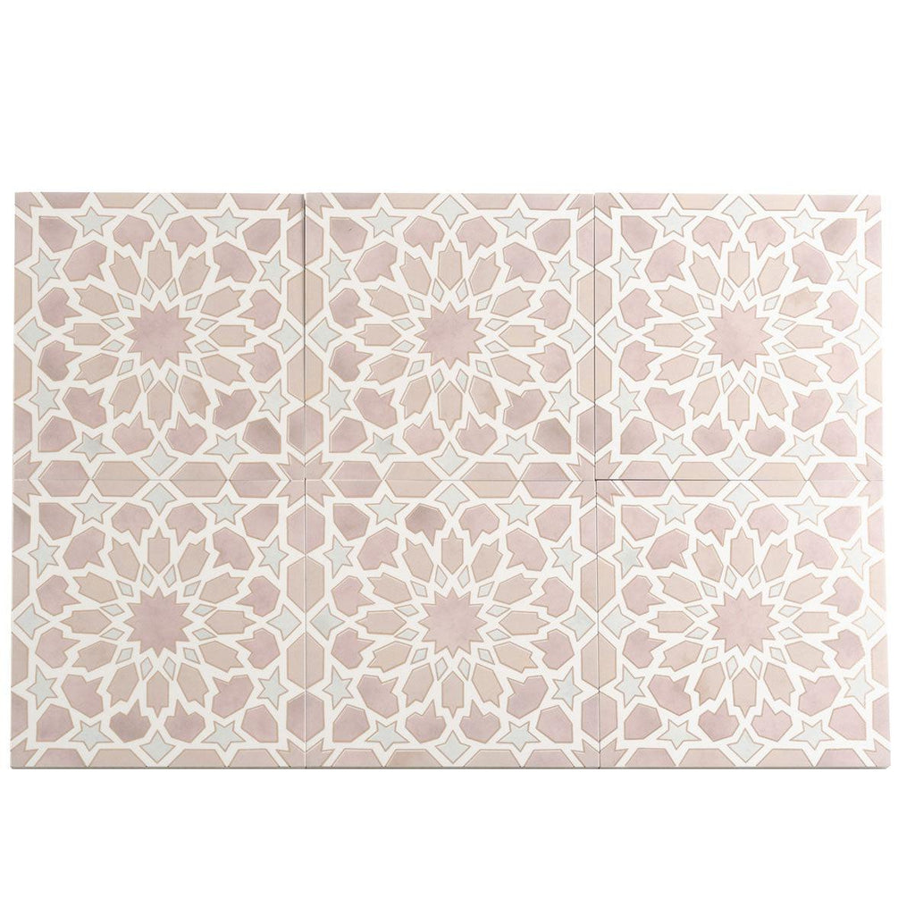 Amira Regal Pink and Gold Patterned Porcelain Tile | Tile Club