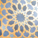 Amira Regal Samarkand Blue and Gold Patterned Porcelain Tile | Tile Club