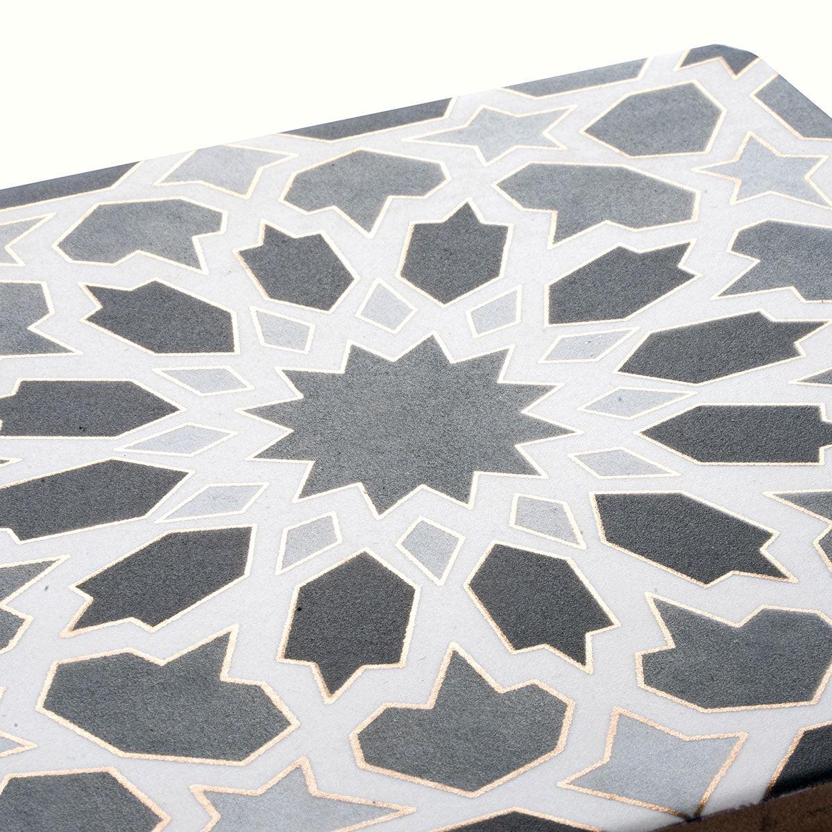 Amira Regal Shadow and Gold Patterned Porcelain Tile | Tile Club