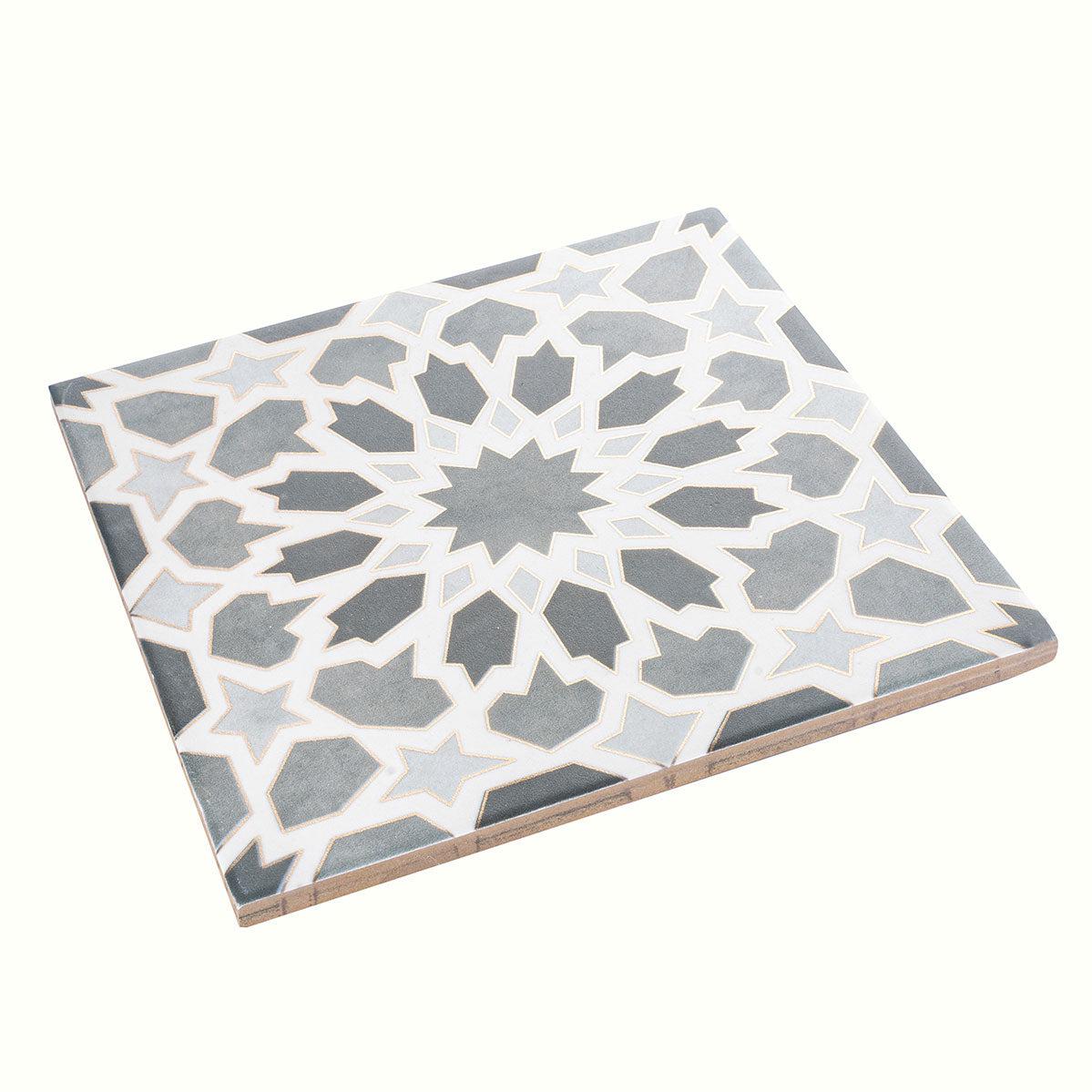 Amira Regal Shadow and Gold Patterned Porcelain Tile | Tile Club