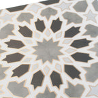 Amira Regal Shadow and Gold Patterned Porcelain Tile | Tile Club
