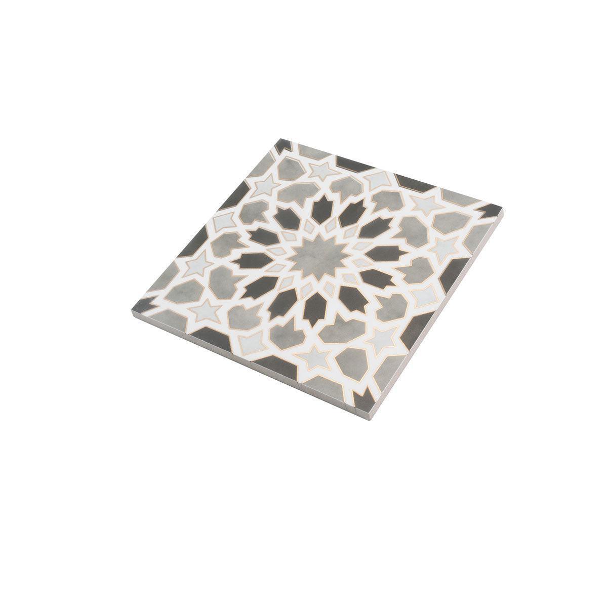 Amira Regal Shadow and Gold Patterned Porcelain Tile | Tile Club