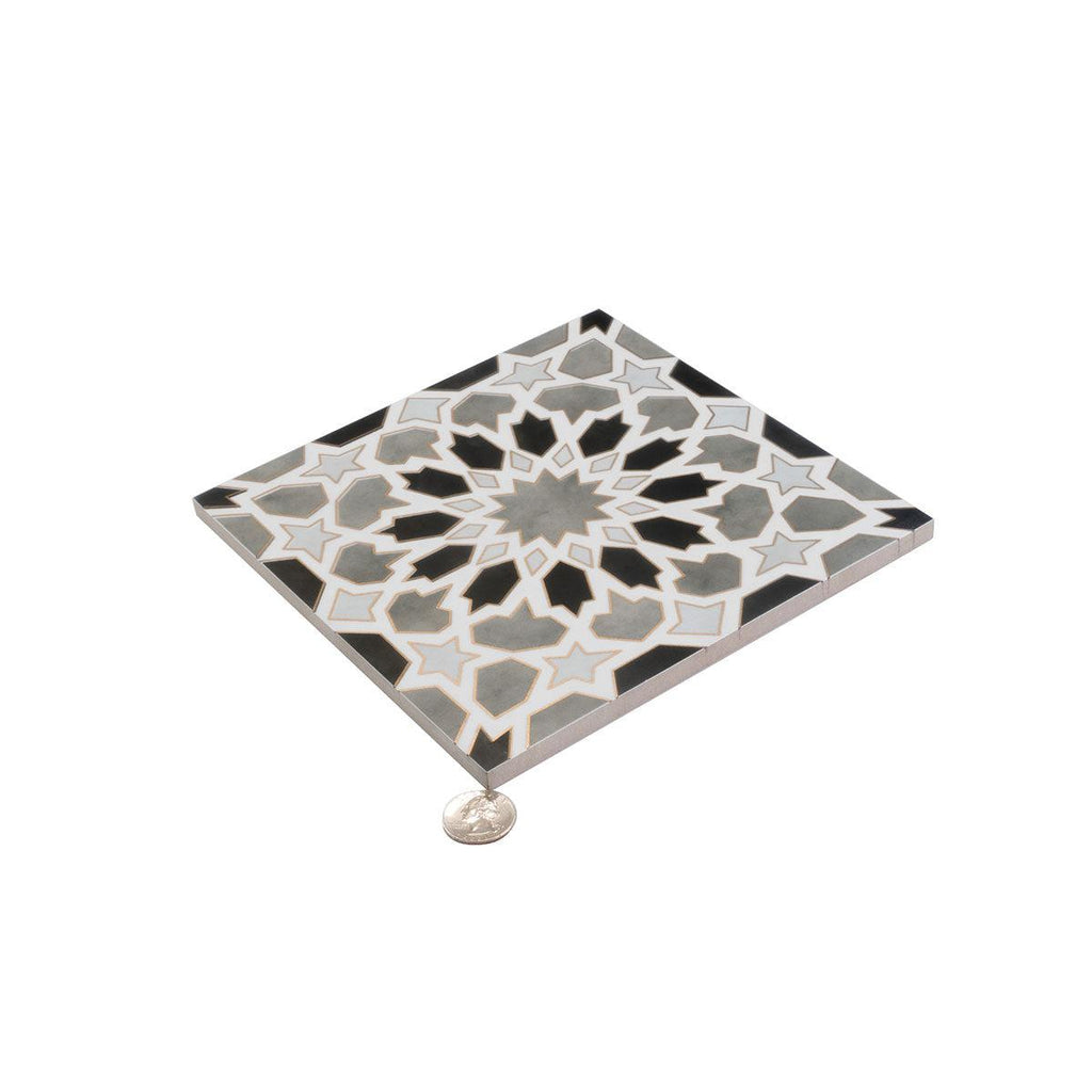 Amira Regal Shadow and Gold Patterned Porcelain Tile | Tile Club